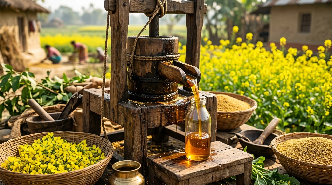 Wooden Ghani Processing