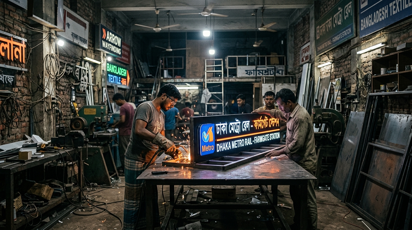 দিকনির্দেশ সাইনস ভিজ্যুয়াল প্রদর্শনী