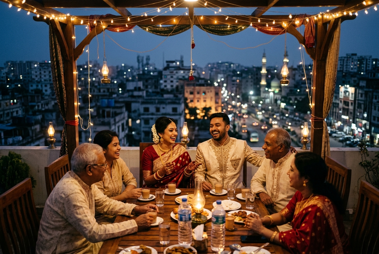 Dhaka Rooftop Night Film Still